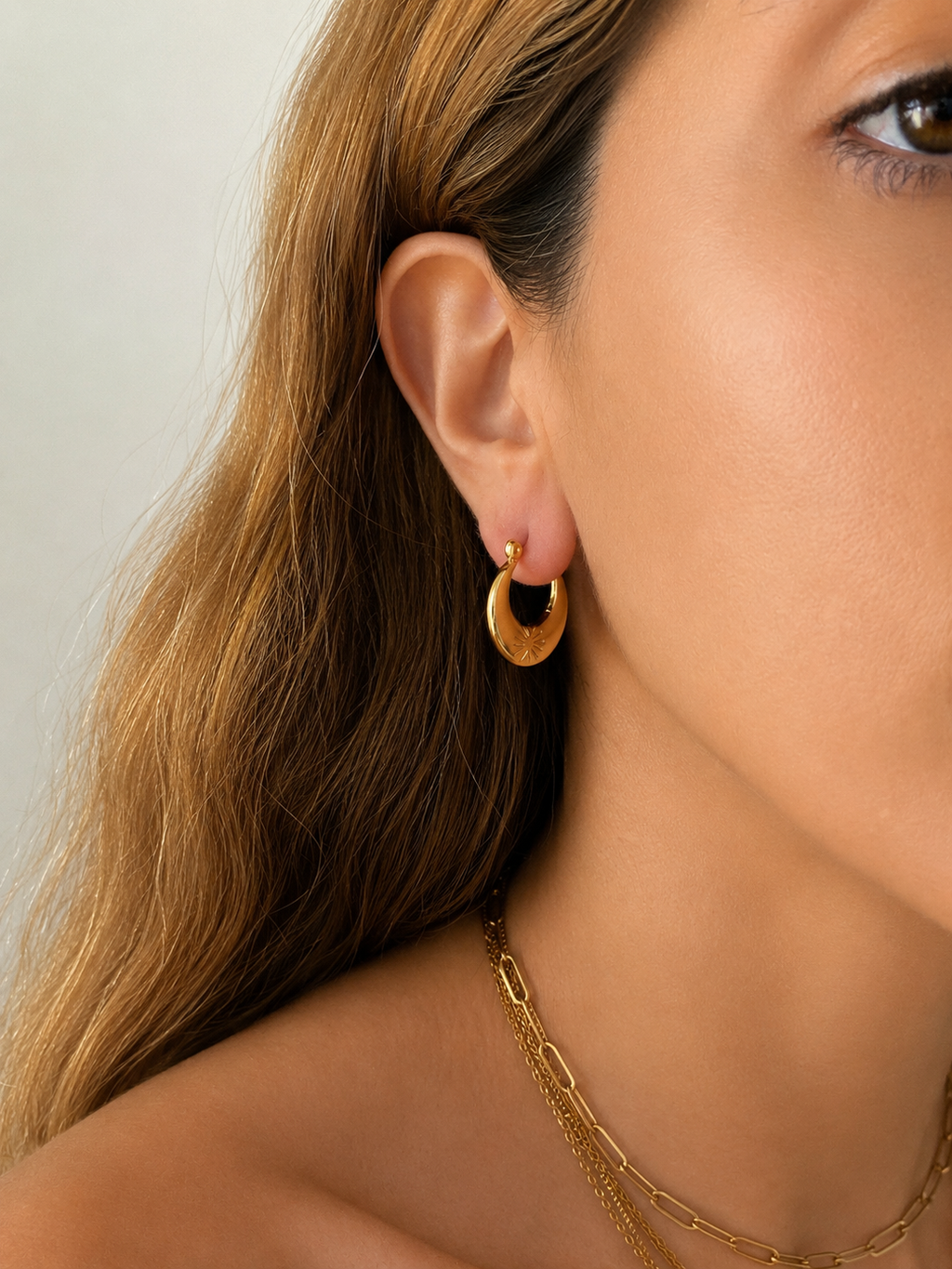 Sunburst Hoop Earrings