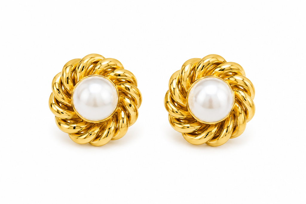 Pearl Sunburst Earrings