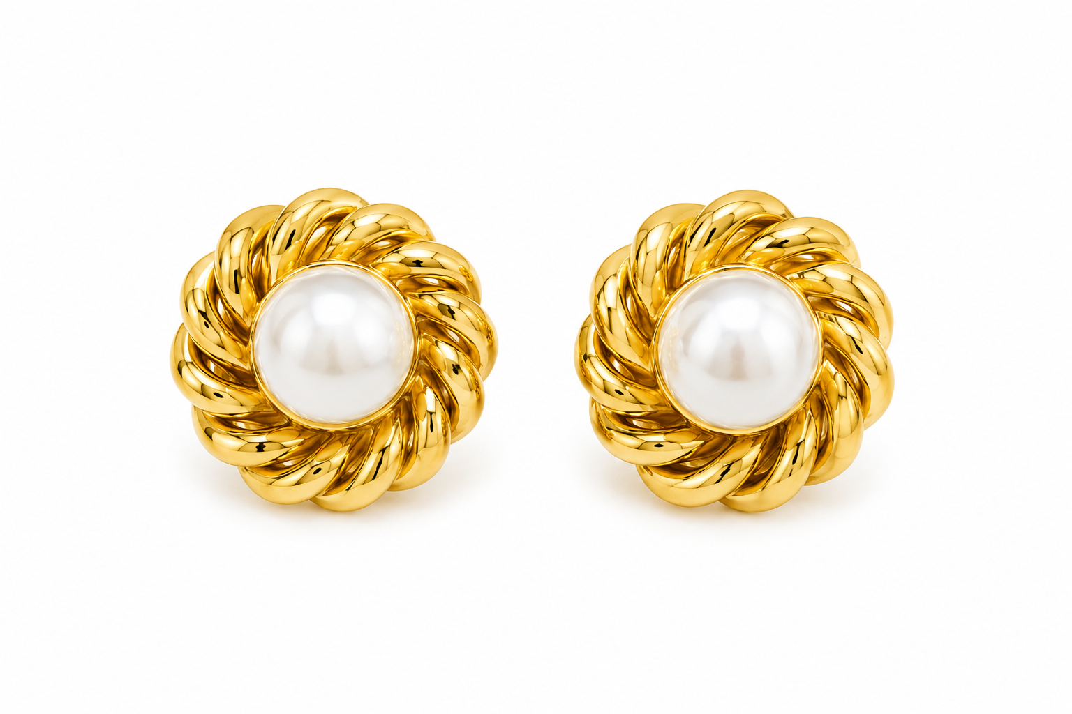 Pearl Sunburst Earrings