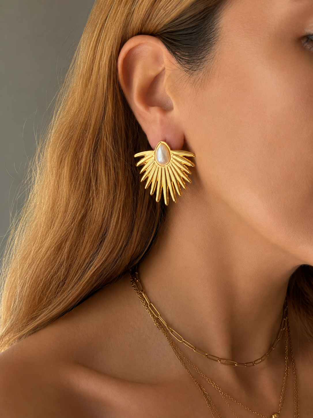 Palm Fan Earrings