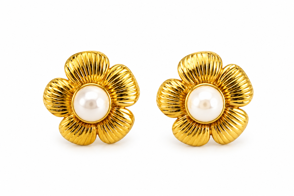 Pearl Flower Earrings