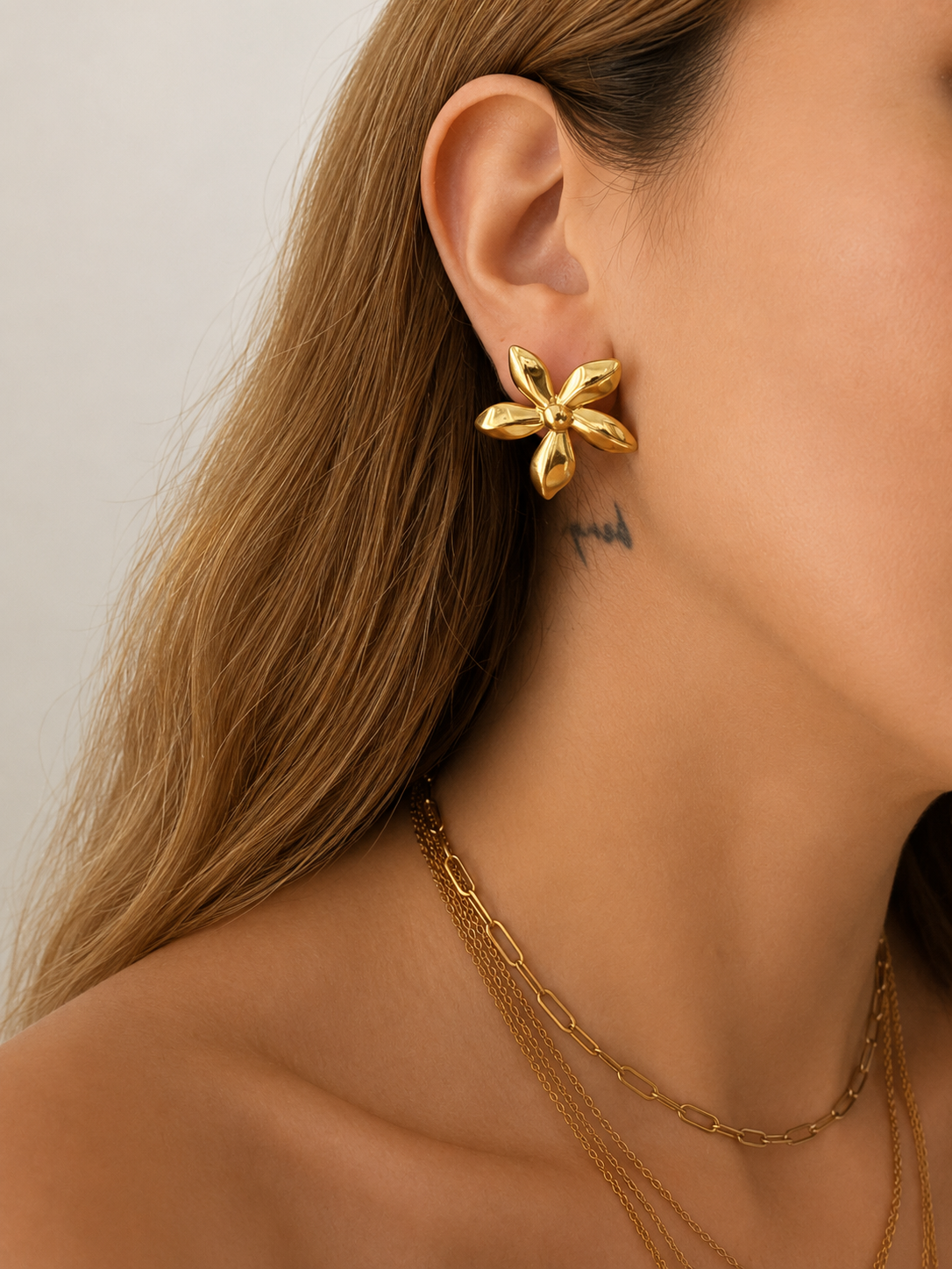 Golden Flower Earrings