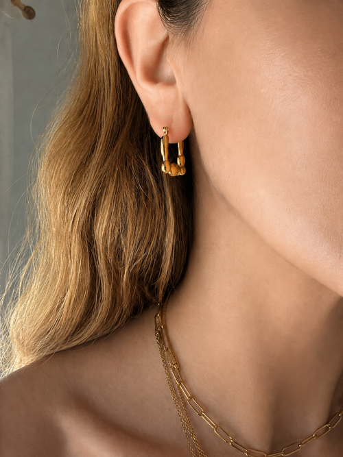 Beaded Hoop Earrings