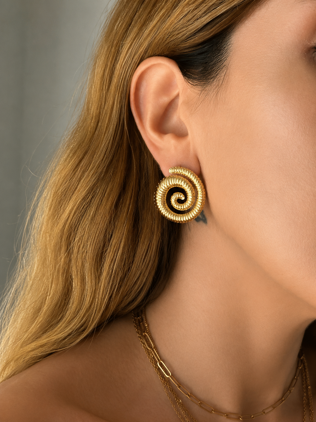 Spiral Shell Earrings