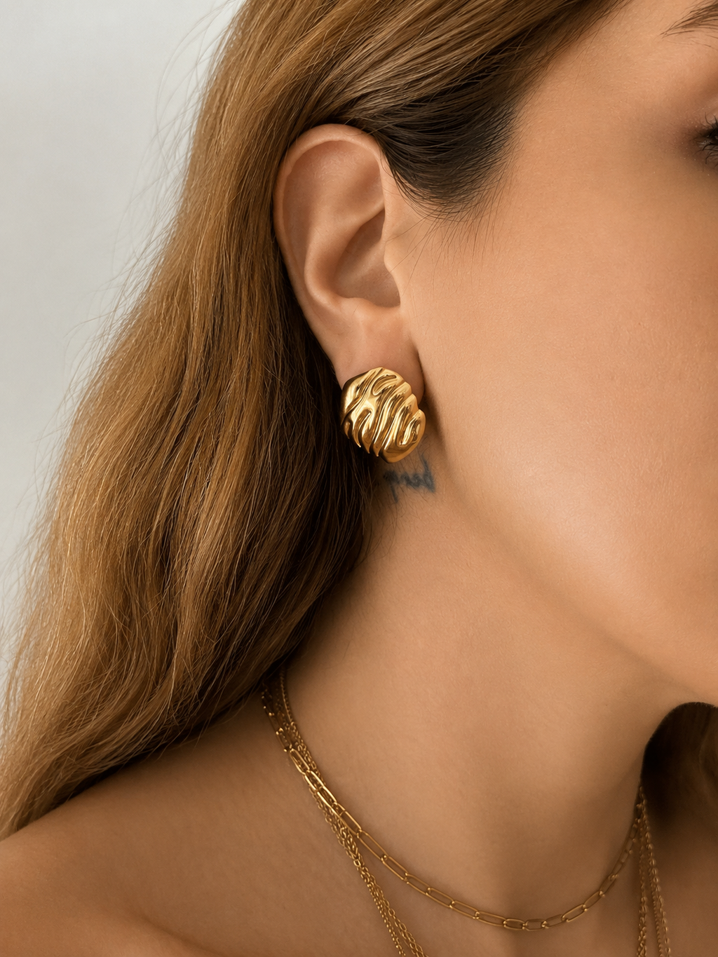 Twisted Disc Earrings