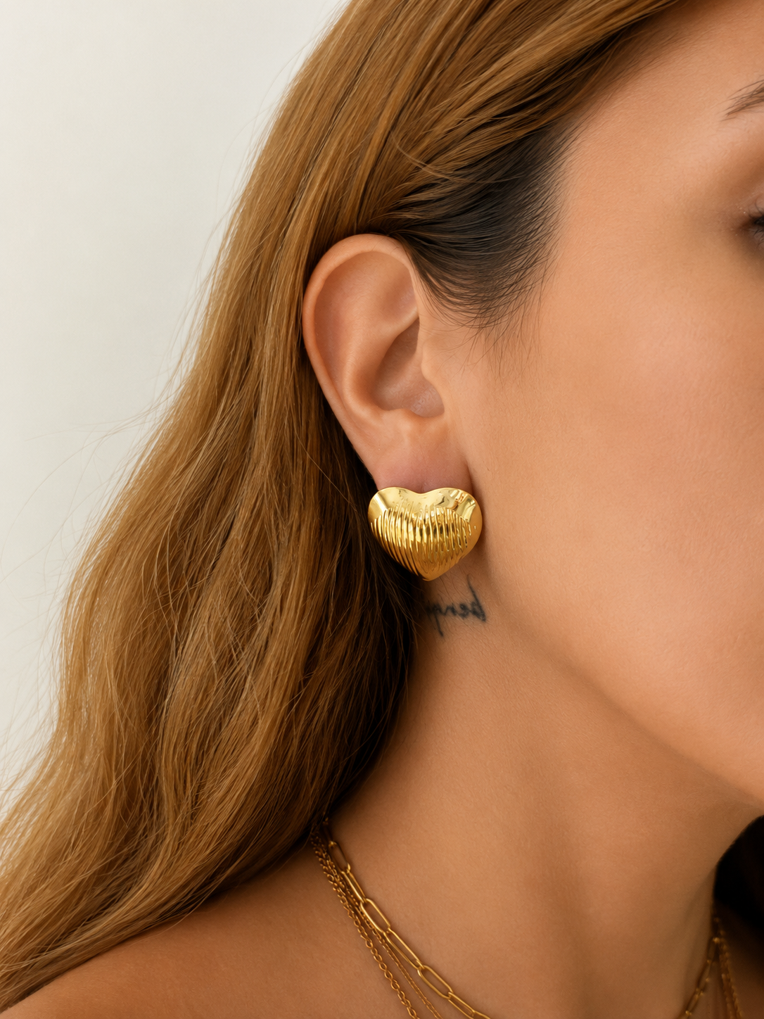 Textured Heart Earrings