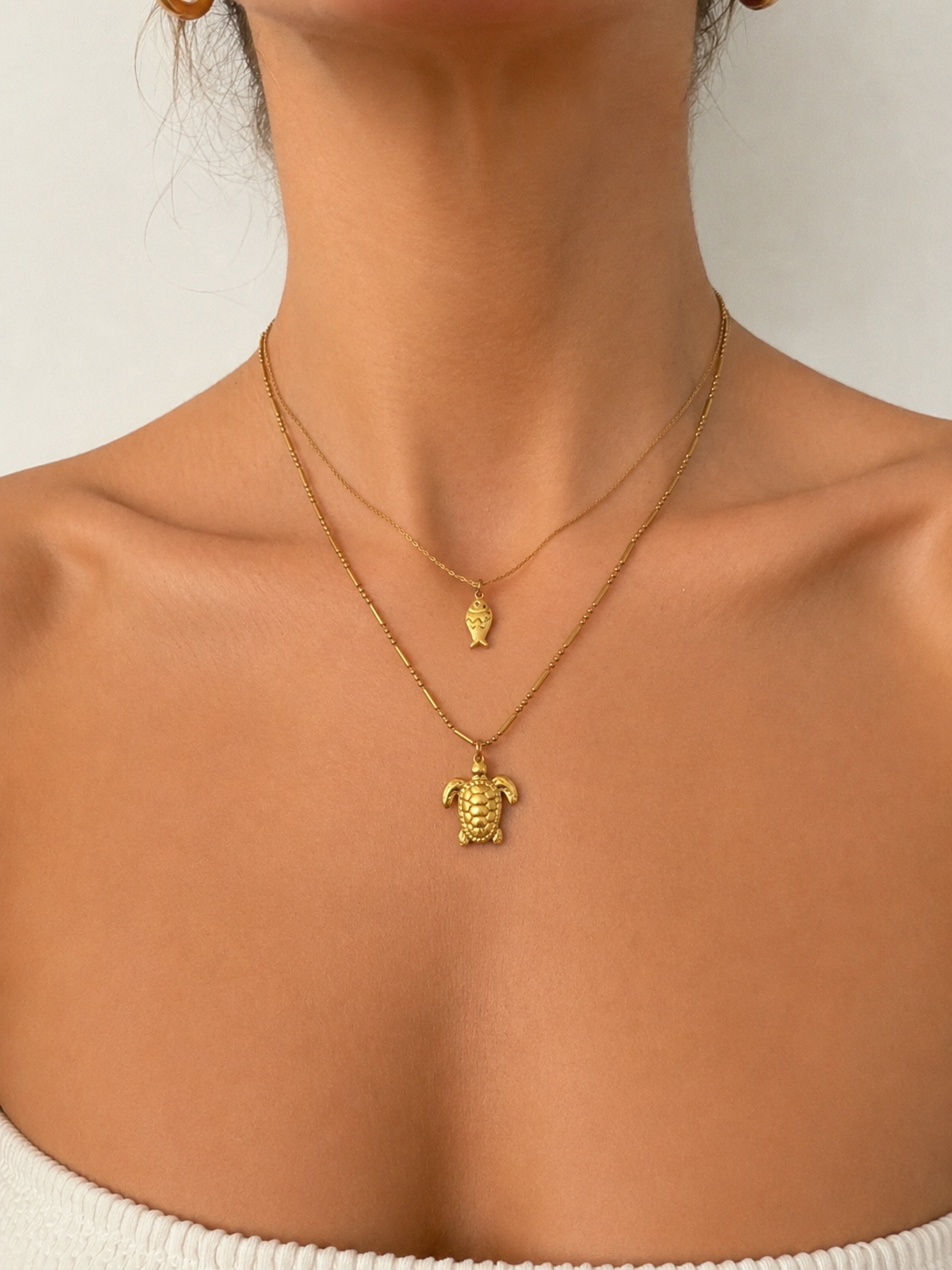 Golden Fish Necklace