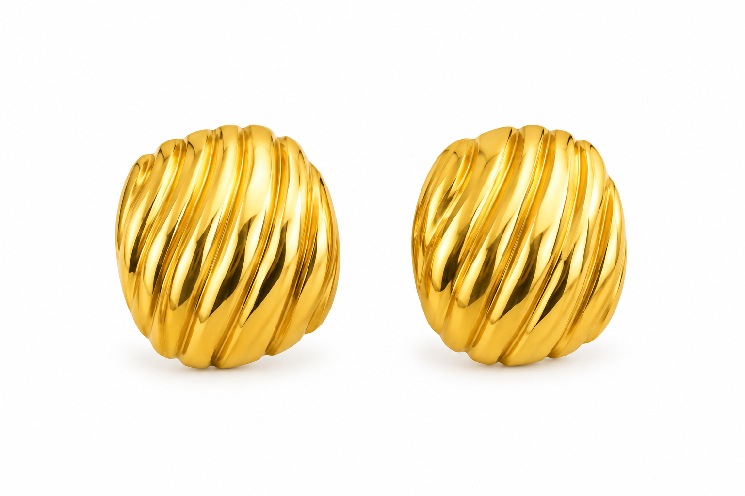 Twisted Disc Earrings