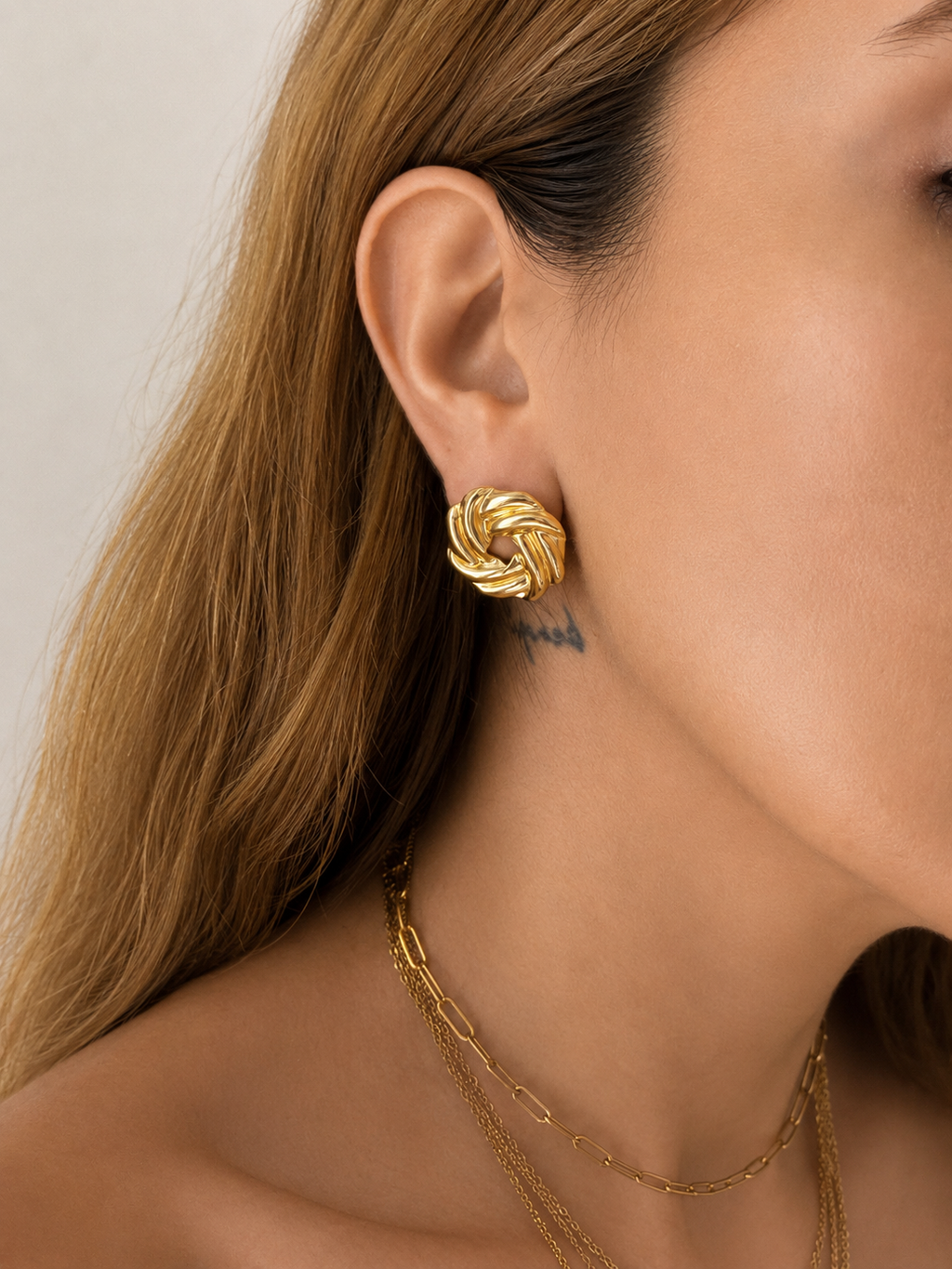 Golden Knot Earrings
