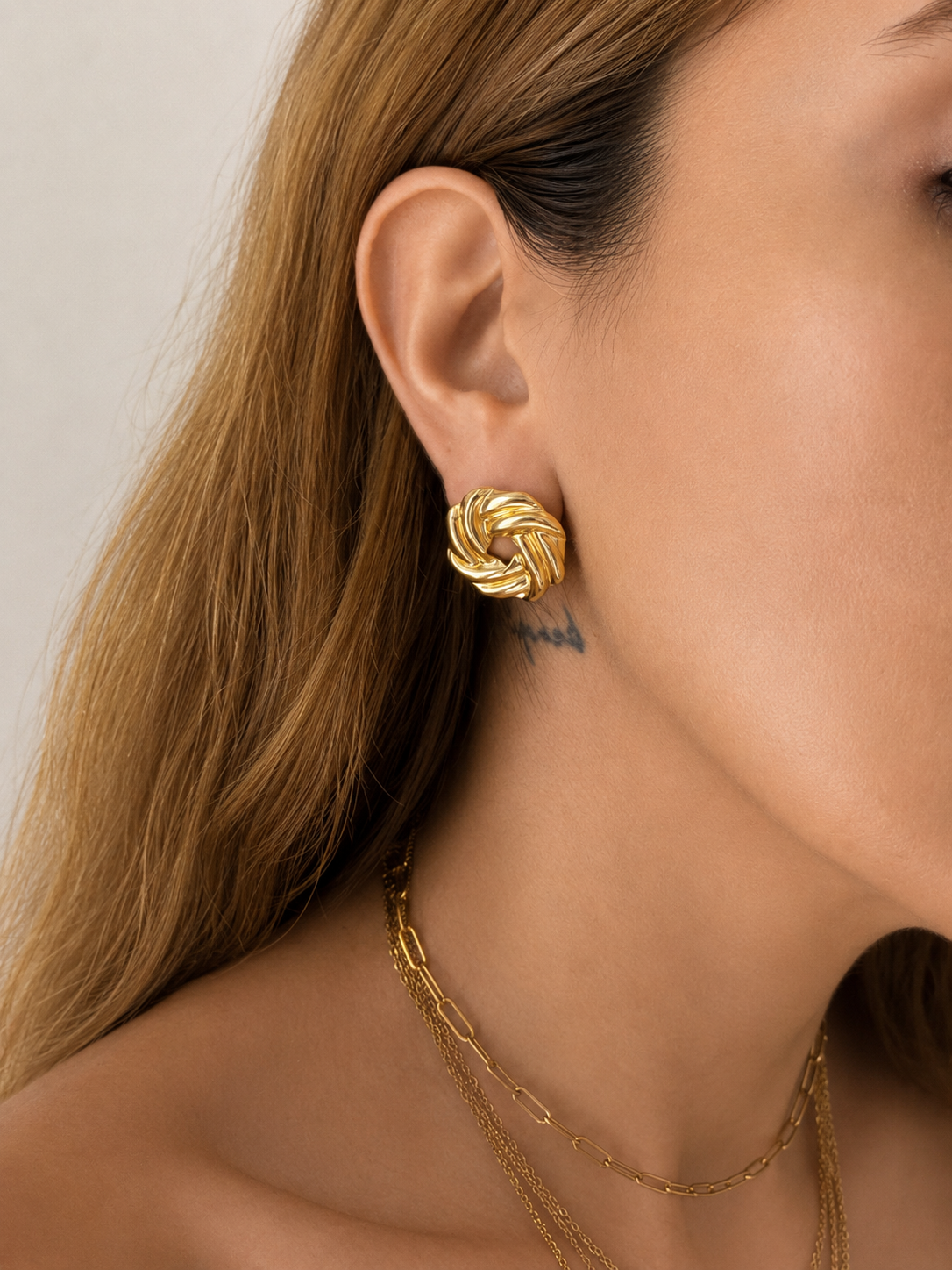 Golden Knot Earrings