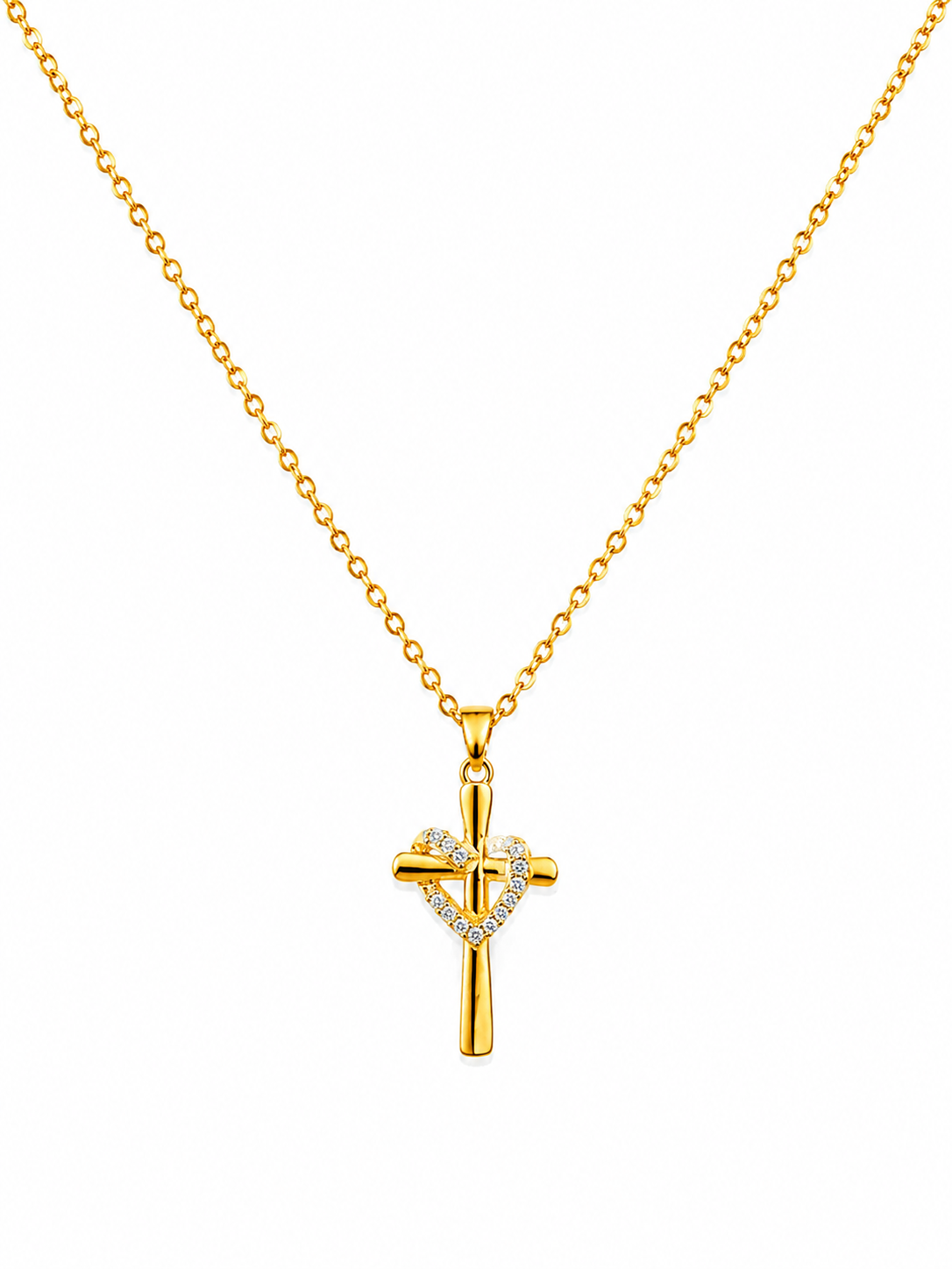 Crossed Heart Necklace